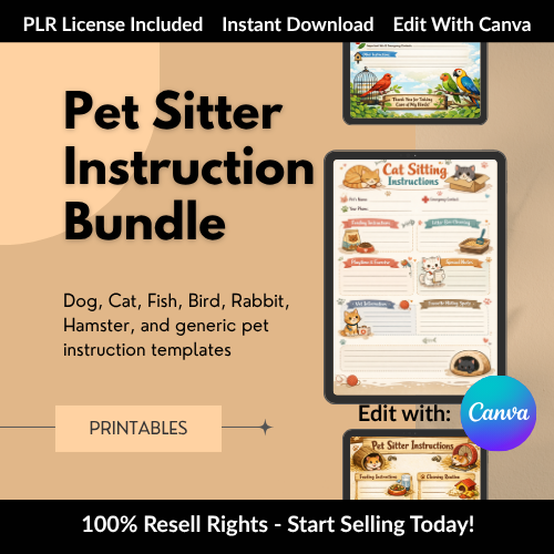 Pet Sitter Instruction Templates