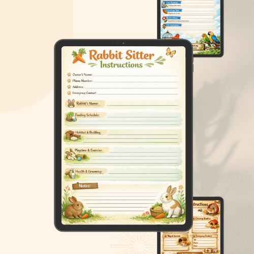 Pet Sitter Instruction Templates
