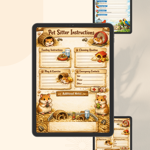 Pet Sitter Instruction Templates